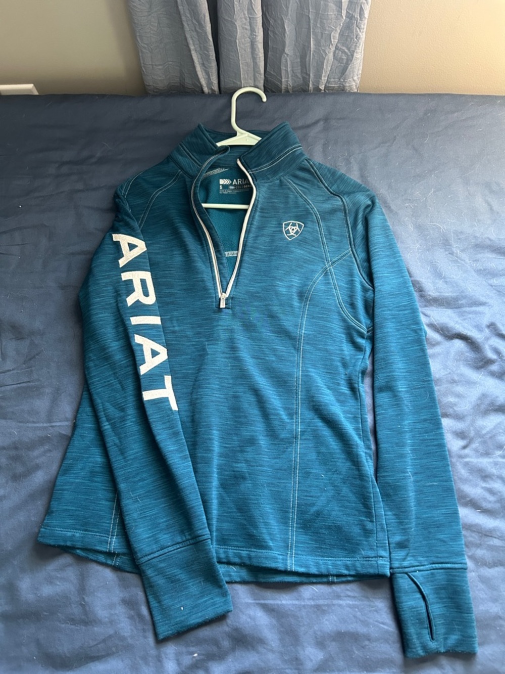 Ariat Teal Blue Half-Zip Performance Top